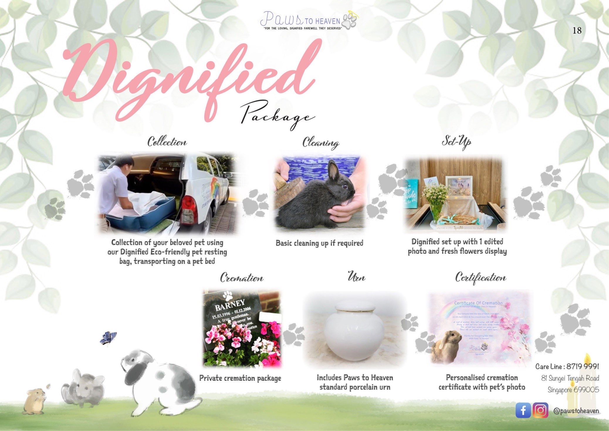 Rabbit Cremation Paws To Heaven